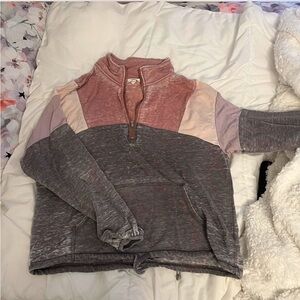 Pink/Gray/Purple quarter zip. Maurices; size medium.